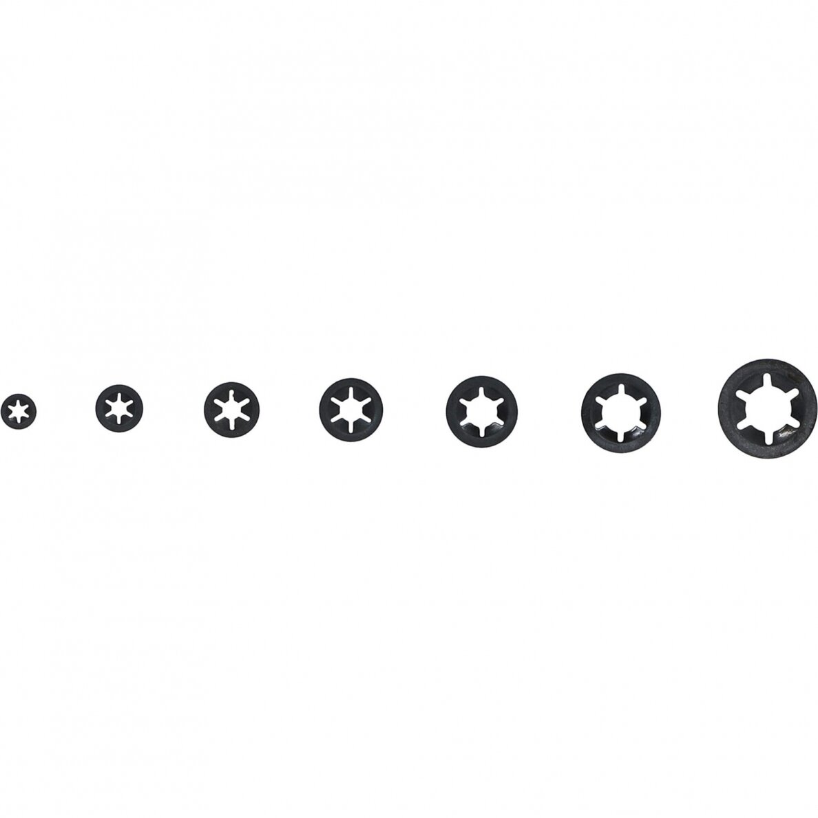 Prispaudžiamų poveržlių / fiksuojamų poveržlių asortimentas | M3 - M12 | 340 vnt. (74414) 1 Prispaudžiamų poveržlių / fiksuojamų poveržlių asortimentas | M3 - M12 | 340 vnt. (74414) 1