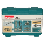 Antgalių rinkinys Makita E-13166, 42 vnt.