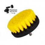Profesionalus valymo šepetys Premium Drill Brush - vidutiniškai minkštas, geltonas, 10 cm