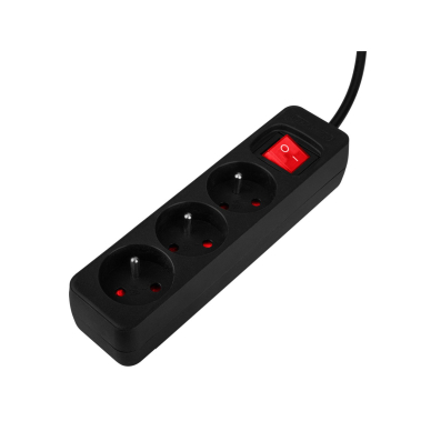 Prailginamasis laidas 1,5 m, 3x1,5 mm2, 3G, juodas, ON/OFF 5 Prailginamasis laidas 1,5 m, 3x1,5 mm2, 3G, juodas, ON/OFF 5