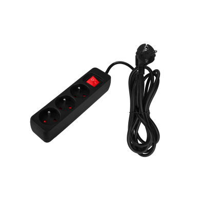 Prailginamasis laidas 3m, 3x1,5mm2, 3G, juodas, ON/OFF 5 Prailginamasis laidas 3m, 3x1,5mm2, 3G, juodas, ON/OFF 5