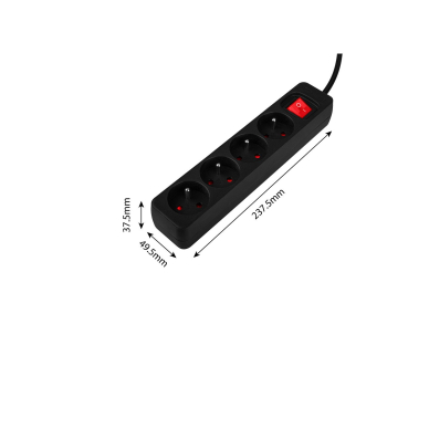 Prailginamasis laidas 3m, 3x1,5mm2, 4G, juodas, ON/OFF 7 Prailginamasis laidas 3m, 3x1,5mm2, 4G, juodas, ON/OFF 7
