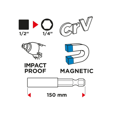 Prailginimas smūginiams antgaliams 150 mm 7