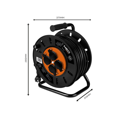 Prailginimo kabelio ritė 50m, 3x2,5mm2 6 Prailginimo kabelio ritė 50m, 3x2,5mm2 6