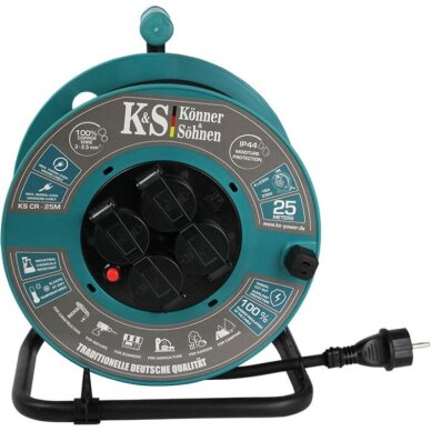 Prailginimo laidas su rite KONNER & SOHNEN KS-CR-25M, 25 m 1 Prailginimo laidas su rite KONNER & SOHNEN KS-CR-25M, 25 m 1