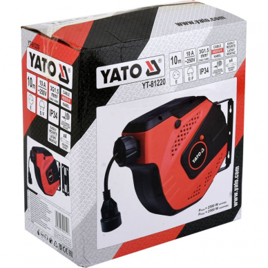 Prailginimo kabelis su automatine rite, Yato, 10 m + 1 m 1 Prailginimo kabelis su automatine rite, Yato, 10 m + 1 m 1