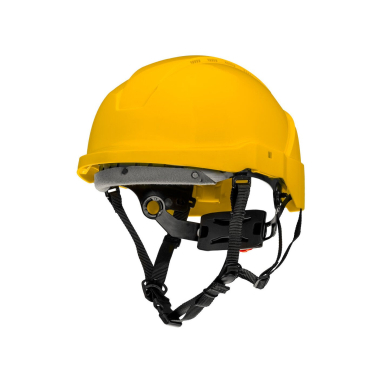 Pramoninis šalmas darbui aukštyje, geltonos spalvos