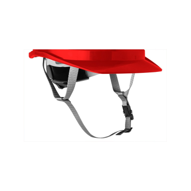 Pramoninis šalmas su dirželiu ant smakro, raudonas 6