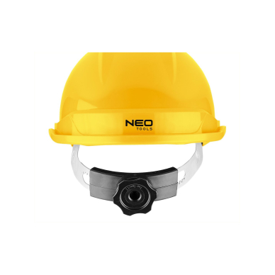 Pramoninis šalmas su smakro dirželiu, geltonas 7 Pramoninis šalmas su smakro dirželiu, geltonas 7