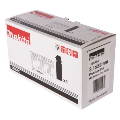 PREMIUM VINYS BETONUI Makita 196289-7, 3,1X32, 1000 vnt. + DUJŲ BALIONĖLIS 1 PREMIUM VINYS BETONUI Makita 196289-7, 3,1X32, 1000 vnt. + DUJŲ BALIONĖLIS 1