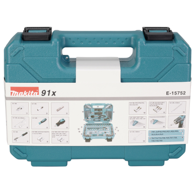 Įrankių rinkinys Makita E-15752, 91 vnt. 4 Įrankių rinkinys Makita E-15752, 91 vnt. 4