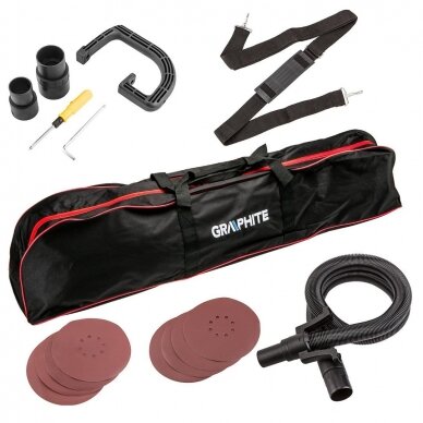 Prietaisas lubom šlifuoti (Žirafa) Graphite 59G261, 600W 3 Prietaisas lubom šlifuoti (Žirafa) Graphite 59G261, 600W 3