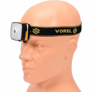 Prožektorius dedamas ant galvos XPE CREE 3W 4 SMD LED Li-Ion AKU USB (88677) 2 Prožektorius dedamas ant galvos XPE CREE 3W 4 SMD LED Li-Ion AKU USB (88677) 2