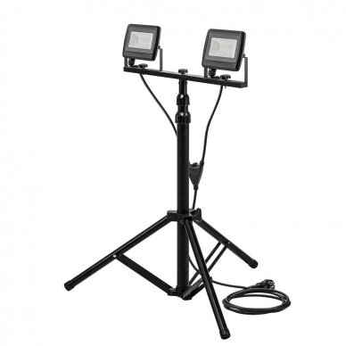 Prožektorius su 1.8m trikoju ir kabeliu Neo tools, SMD LED, 2x30W 5400lm 230V Prožektorius su 1.8m trikoju ir kabeliu Neo tools, SMD LED, 2x30W 5400lm 230V