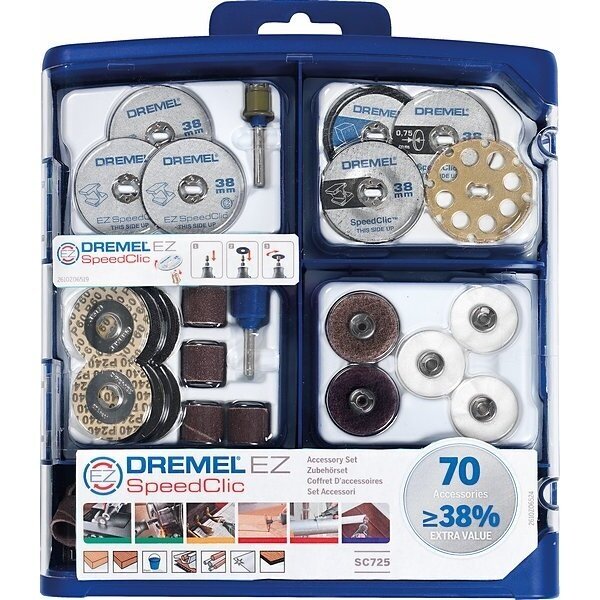 Priedų rink. Dremel SC725, EZ SpeedClic, 70 vnt., 2615E725JA Priedų rink. Dremel SC725, EZ SpeedClic, 70 vnt., 2615E725JA