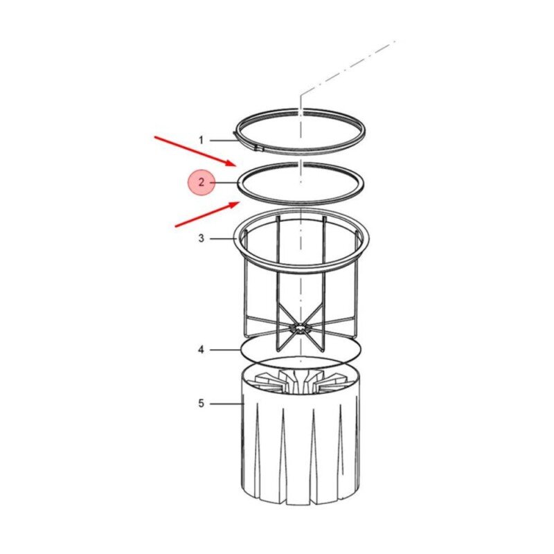 Pramoninio siurblio filtro tarpinė NILFISK D460 Pramoninio siurblio filtro tarpinė NILFISK D460