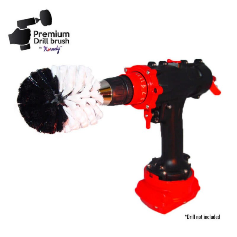 Profesionalus valymo šepetys Premium Drill Brush - ypač minkštas, baltas, Original Profesionalus valymo šepetys Premium Drill Brush - ypač minkštas, baltas, Original