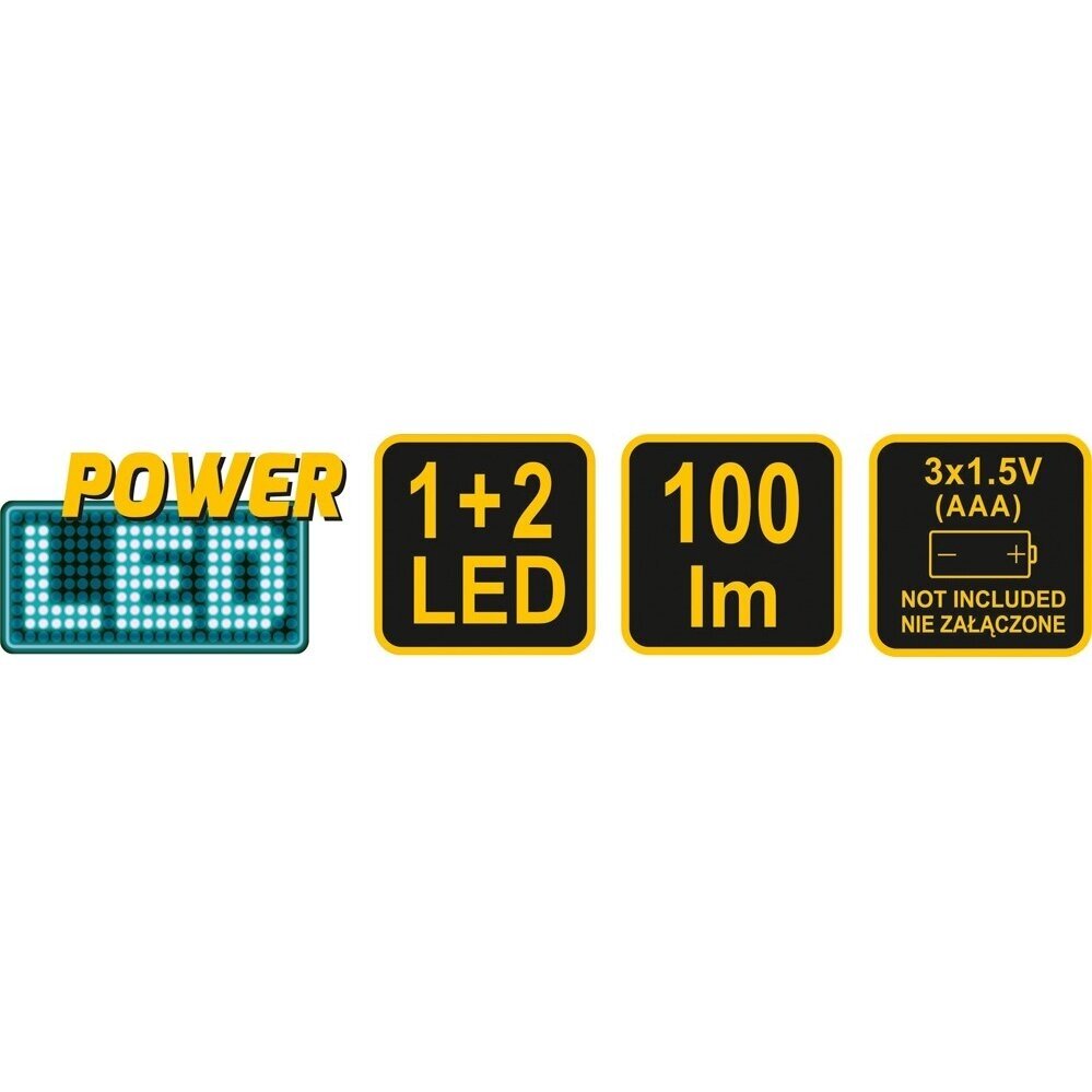 Prožektorius dedamas ant galvos POWER LED + 2 RED LED (88675) 3 Prožektorius dedamas ant galvos POWER LED + 2 RED LED (88675) 3