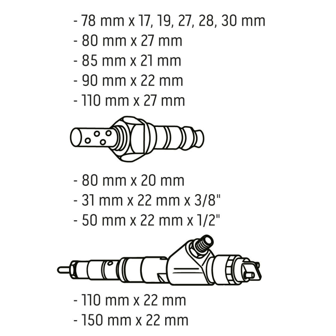Purkštuvo / deguonies jutiklio lizdas, 14 vnt. rinkinys 6