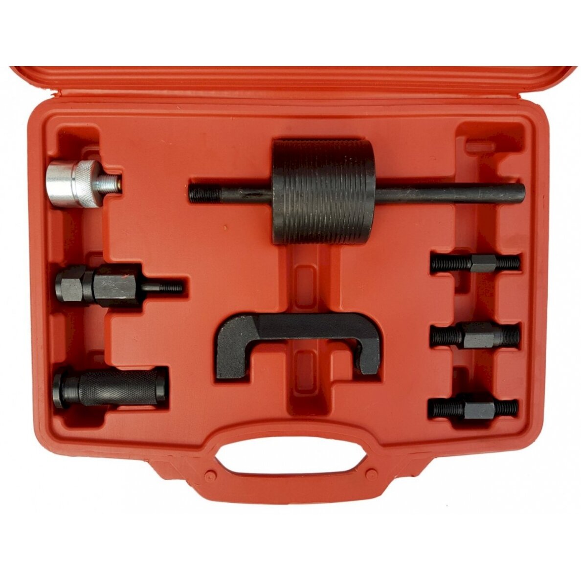 Purkštukų iškalėjų rinkinys su atbuliniu plaktuku ir adapteriais | 8 vnt. (XC8717) Purkštukų iškalėjų rinkinys su atbuliniu plaktuku ir adapteriais | 8 vnt. (XC8717)