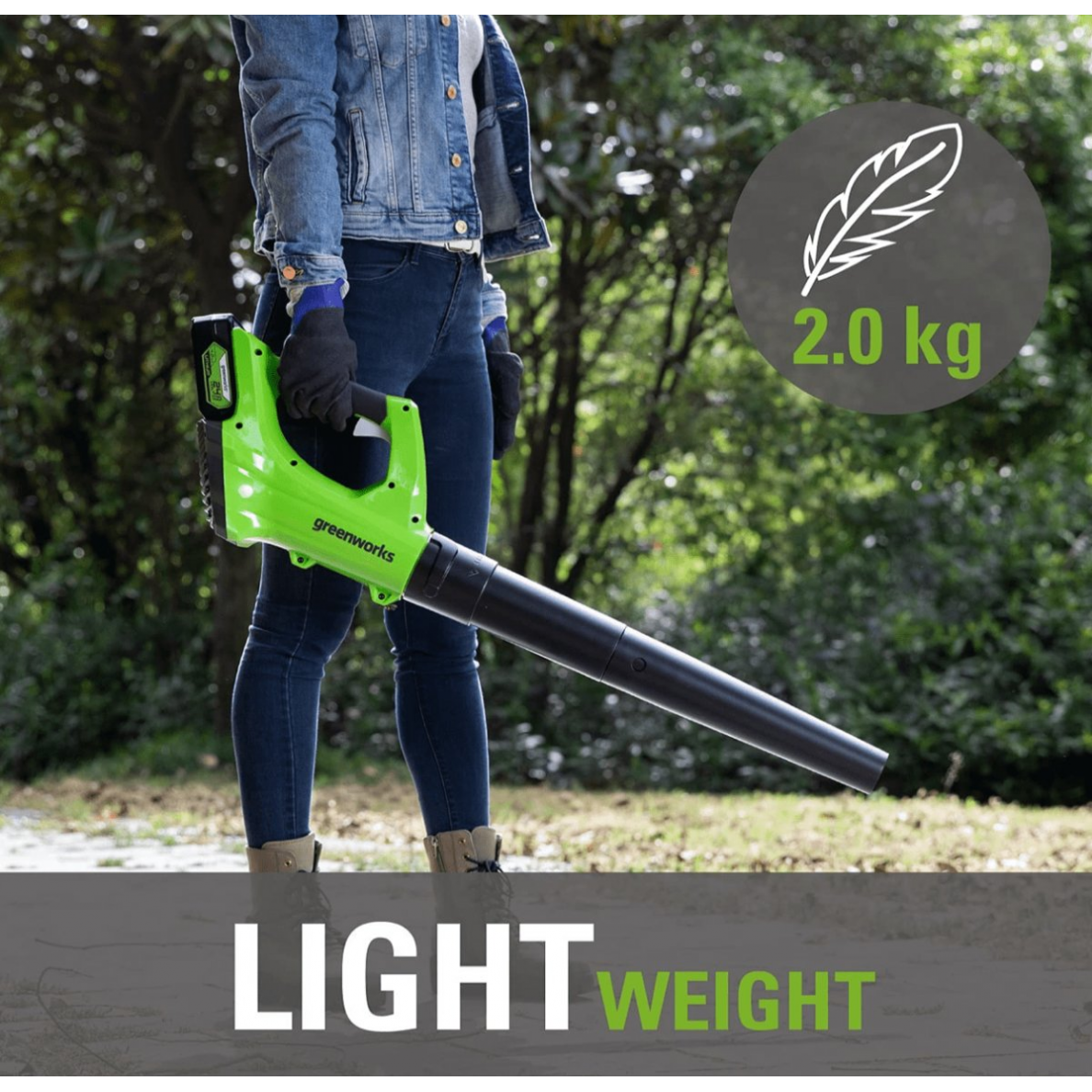 Akumuliatorinis lapų pūstuvas Greenworks G24ABK2, 24 V, 2,0 Ah 4 Akumuliatorinis lapų pūstuvas Greenworks G24ABK2, 24 V, 2,0 Ah 4