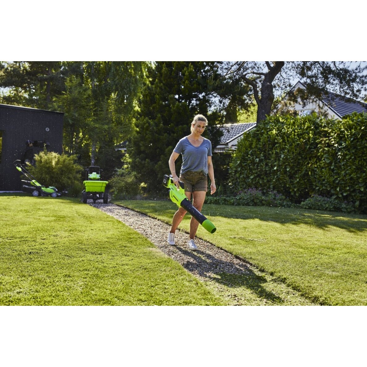 Akumuliatorinis lapų pūstuvas Greenworks G24X2AB, 48 V(2x24 V), (tik įrankis) 2