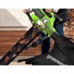 PŪSTUVAS/SIURBLYS Greenworks 40V gd40bvIIk2x (su 2X2Ah akumuliatoriais ir krovikliu)