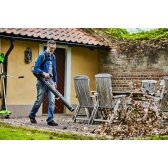 Akumuliatorinis lapų pūstuvas - kuprinė Greenworks GD60BPB, 60 V, (tik įrankis)