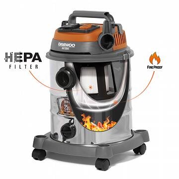 Dulkių siurblys sausam ir šlapiam valymui DAEWOO DAVC 2514S, 1400 W, 25l 5 Dulkių siurblys sausam ir šlapiam valymui DAEWOO DAVC 2514S, 1400 W, 25l 5