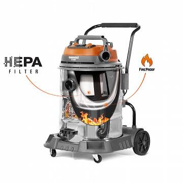 Dulkių siurblys sausam ir šlapiam valymui DAEWOO DAVC 6030S, 3200W, 60l 9