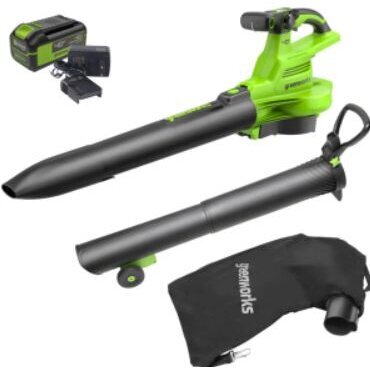 AKUM. LAPŲ PŪSTUVAS/SIURBLYS Greenworks GD40BVIIK4, 40V, (4Ah + kr) AKUM. LAPŲ PŪSTUVAS/SIURBLYS Greenworks GD40BVIIK4, 40V, (4Ah + kr)