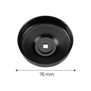 Puodelio tipo alyvos filtro veržliaraktis 76 mm, 12-taškų 6 Puodelio tipo alyvos filtro veržliaraktis 76 mm, 12-taškų 6