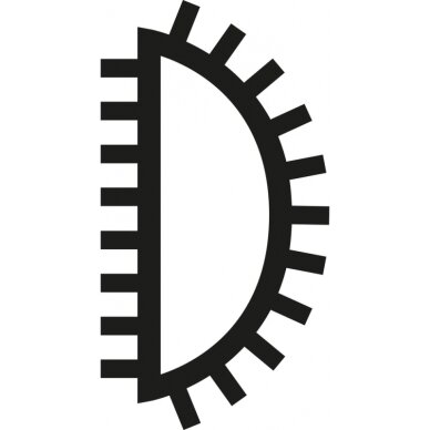 Pusapvalė dildė aliuminiui PFERD 1652W 250mm H0 1 Pusapvalė dildė aliuminiui PFERD 1652W 250mm H0 1