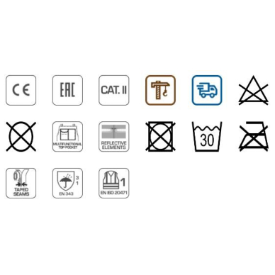 Puskombizonis neperšlampantis oranžinis XL (54) 2 Puskombizonis neperšlampantis oranžinis XL (54) 2
