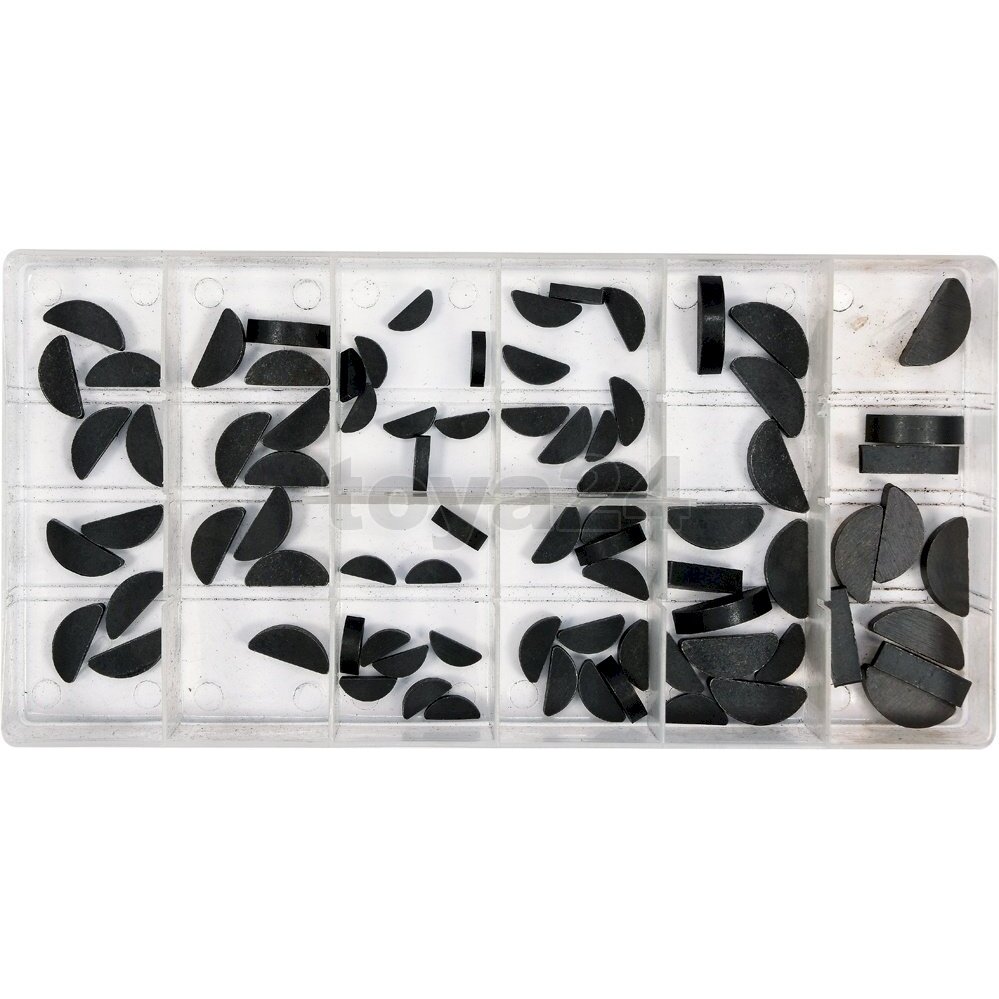 Pusmėnulių (Woodruff key) rinkinys 80 vnt. (YT-06790)