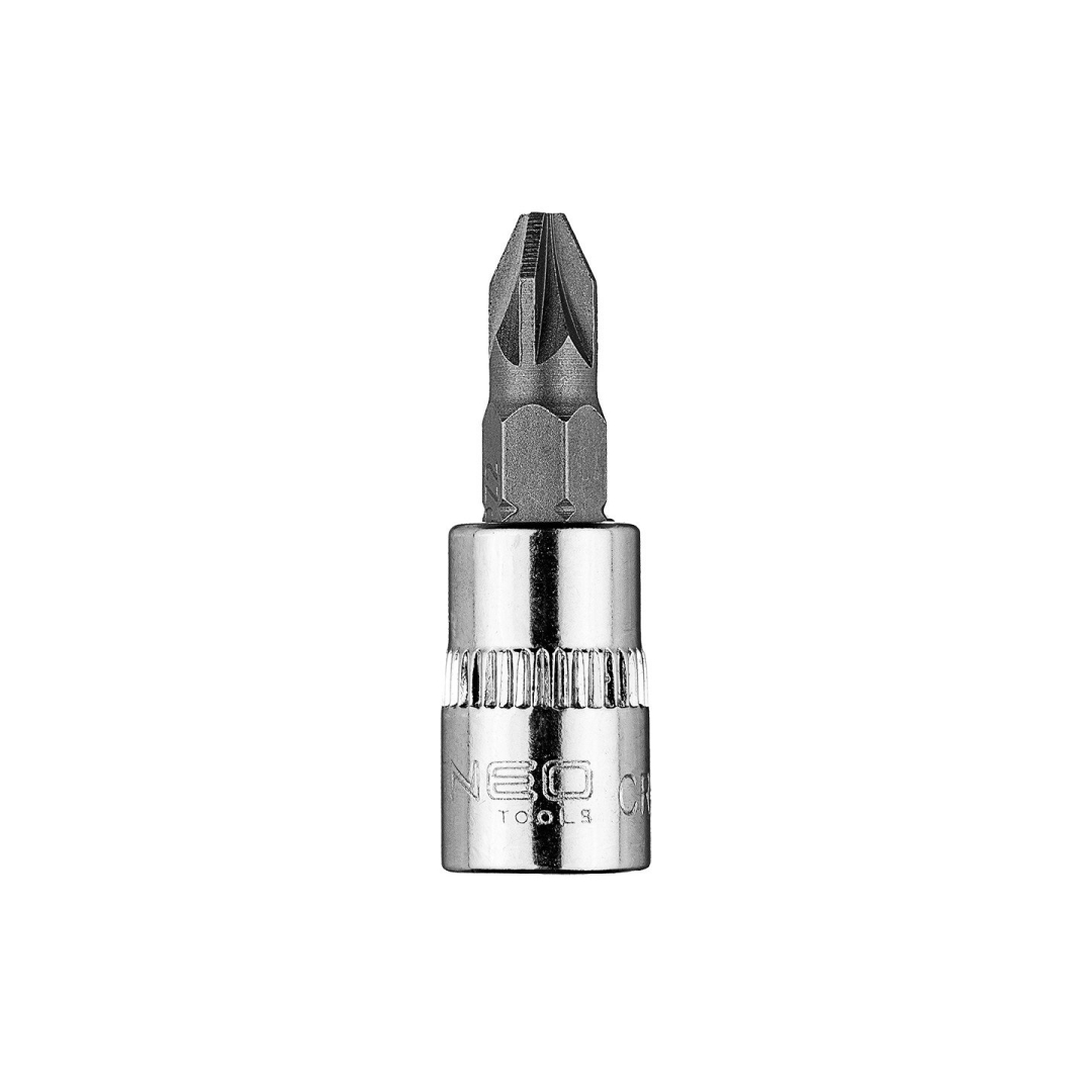 PZ2 atsuktuvo antgalis su 1/4" galvutė, trumpas, 37 mm PZ2 atsuktuvo antgalis su 1/4" galvutė, trumpas, 37 mm