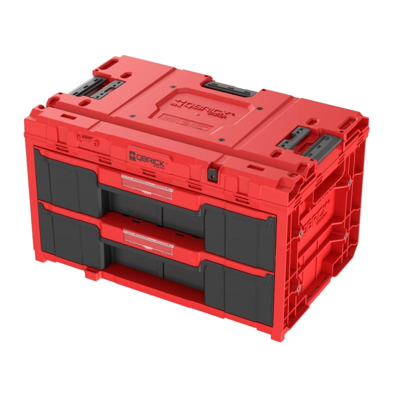 QBRICK ONE įrankių dėžė su 2 stalčiais 2.0 RED QBRICK ONE įrankių dėžė su 2 stalčiais 2.0 RED