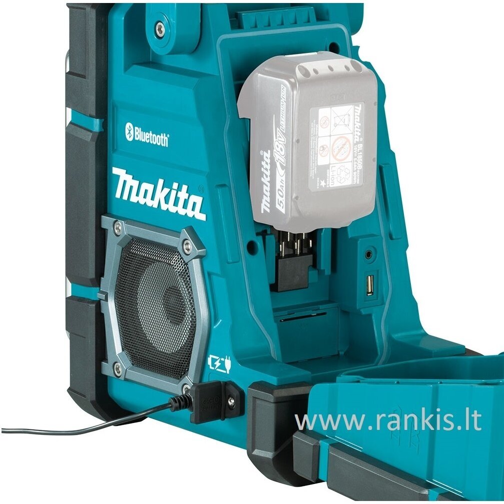 Radijas Makita DMR300 su Bluetooth ir integruotu akumuliatorių krovikliu 10.8-12-14.4-18V 6 Radijas Makita DMR300 su Bluetooth ir integruotu akumuliatorių krovikliu 10.8-12-14.4-18V 6