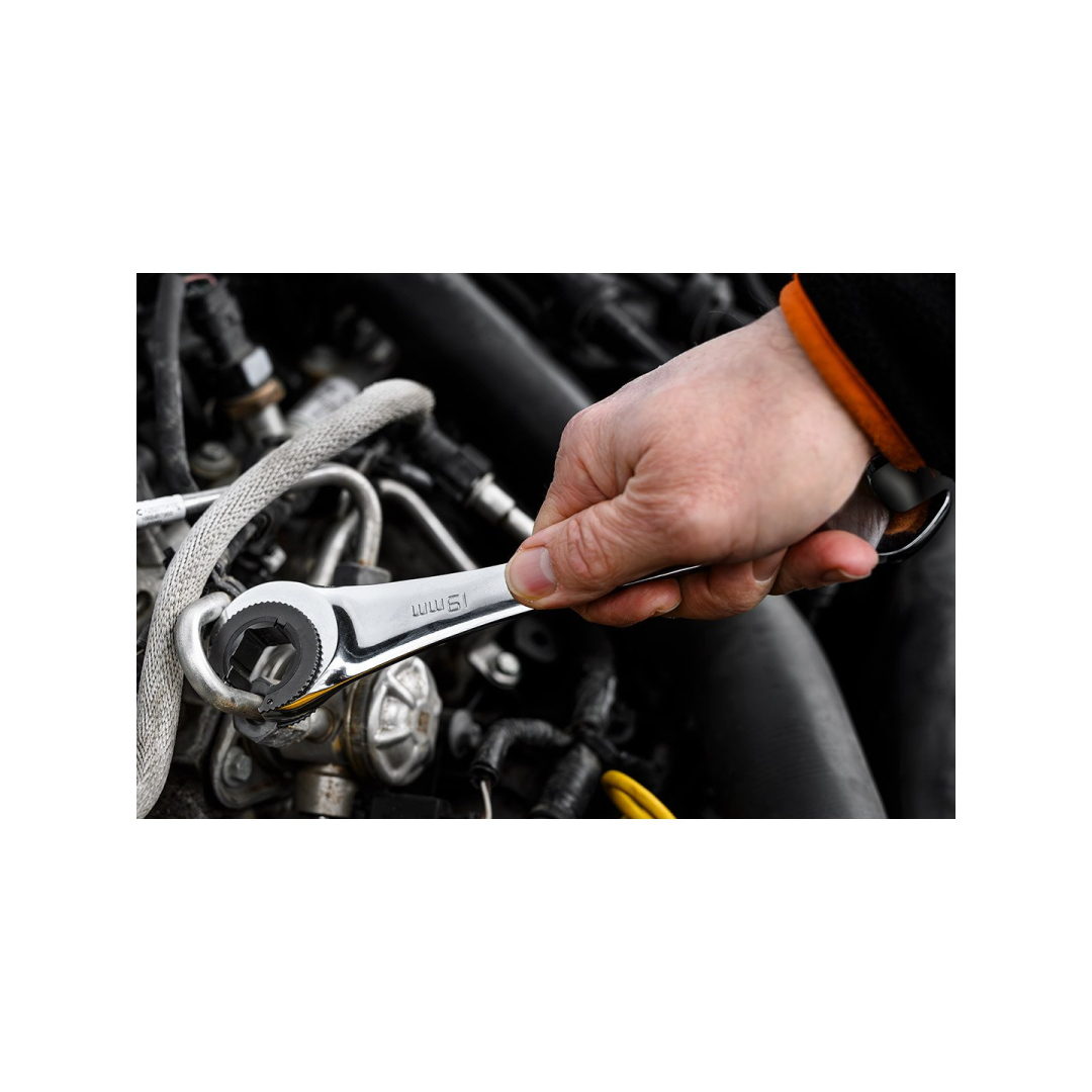 Raketinis kombinuotas veržliaraktis, terkšlinis, 19 mm 1 Raketinis kombinuotas veržliaraktis, terkšlinis, 19 mm 1