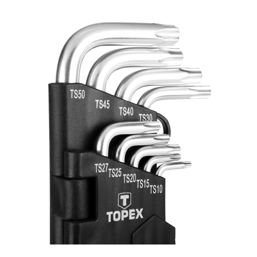 Raktai penkiakampiai, 9 vnt., TS10-TS50 4 Raktai penkiakampiai, 9 vnt., TS10-TS50 4