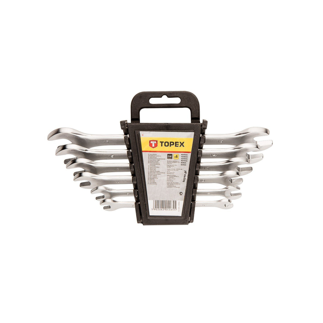 Raktai plokšti, komplekte 6 vienetai, 6 - 17 mm