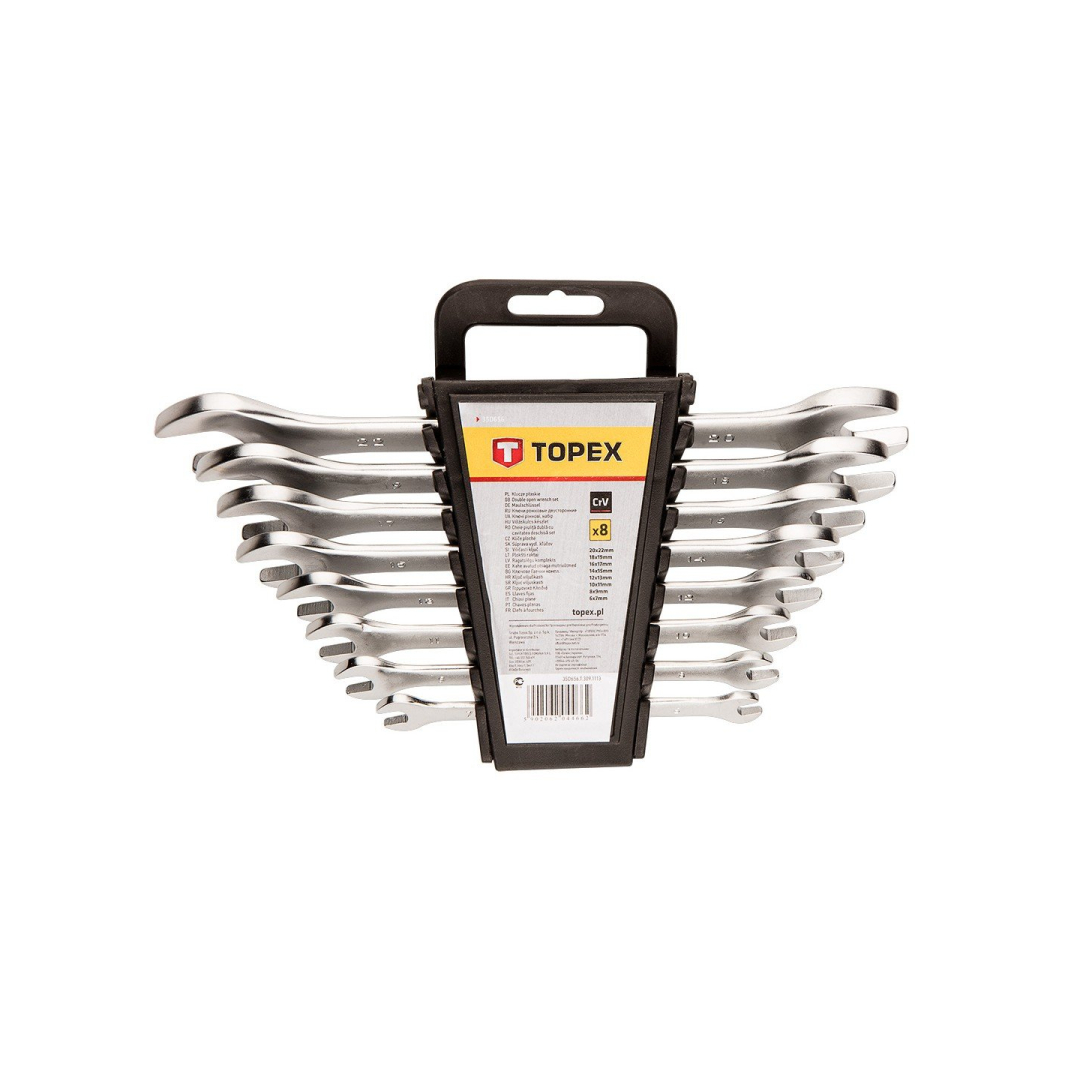 Raktai plokšti, komplekte 8 vienetai, 6 - 22 mm