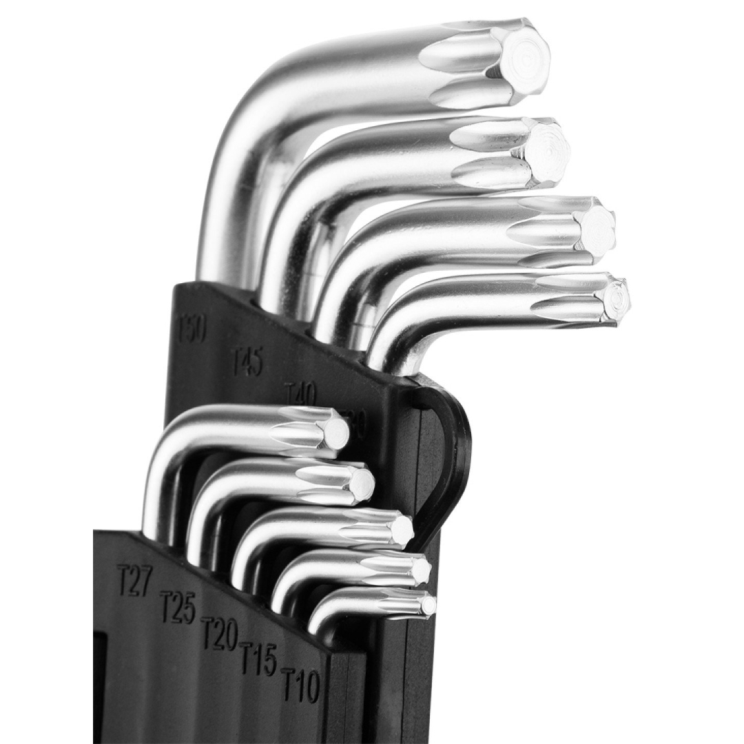 Raktai torciniai, T10-T50 komplekte 9 vnt. 4 Raktai torciniai, T10-T50 komplekte 9 vnt. 4