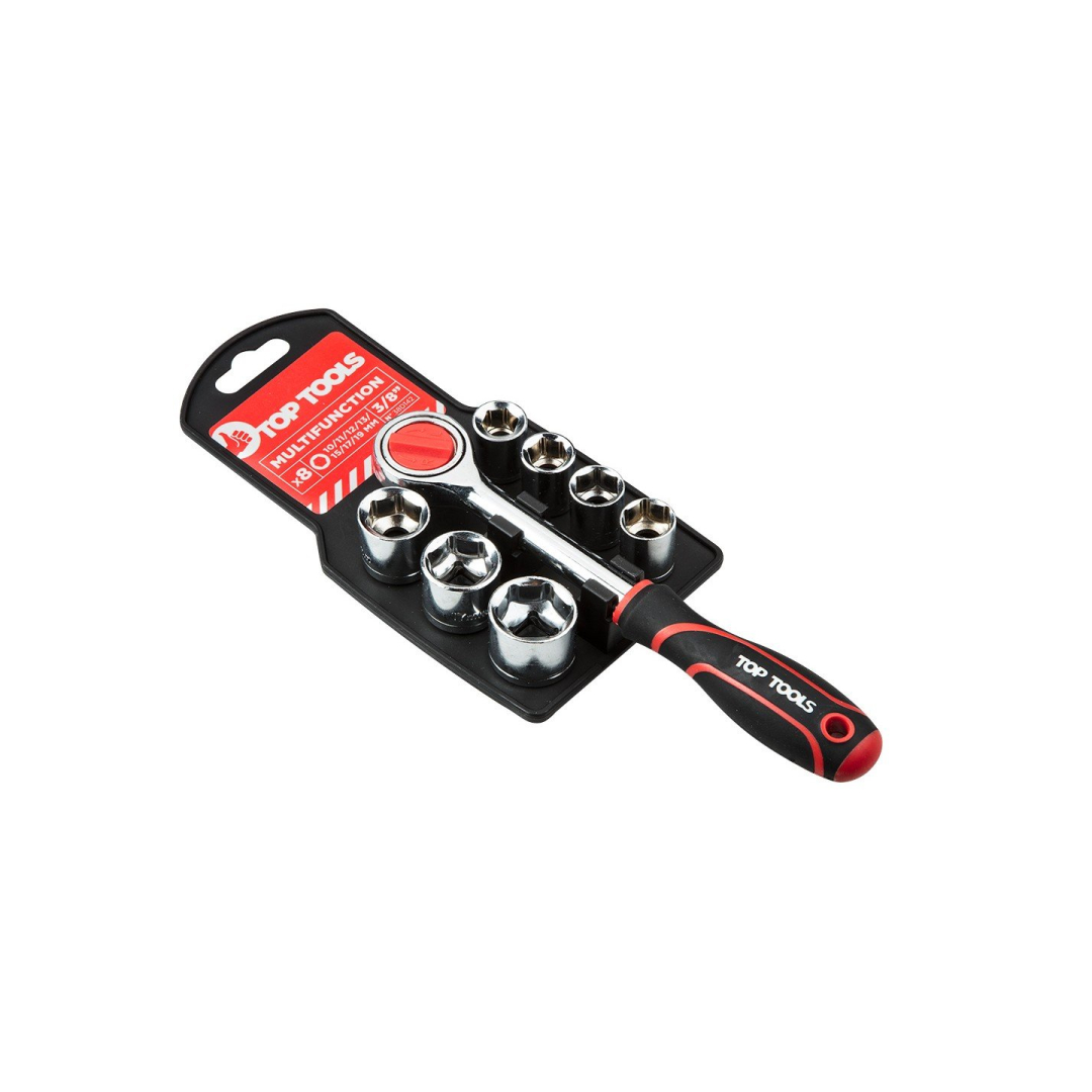 Raktas galvutėms + galvutės 3/8