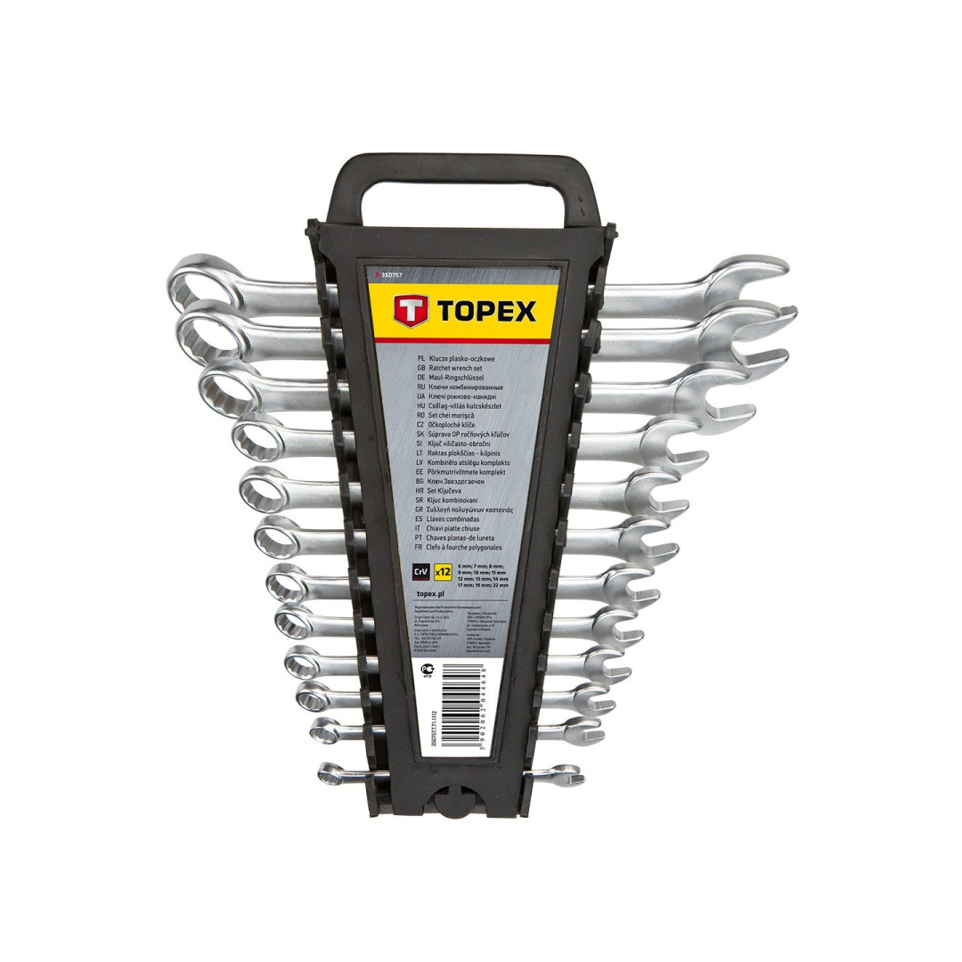 Raktas plokščias - kilpinis, komplekte 12 vienetų