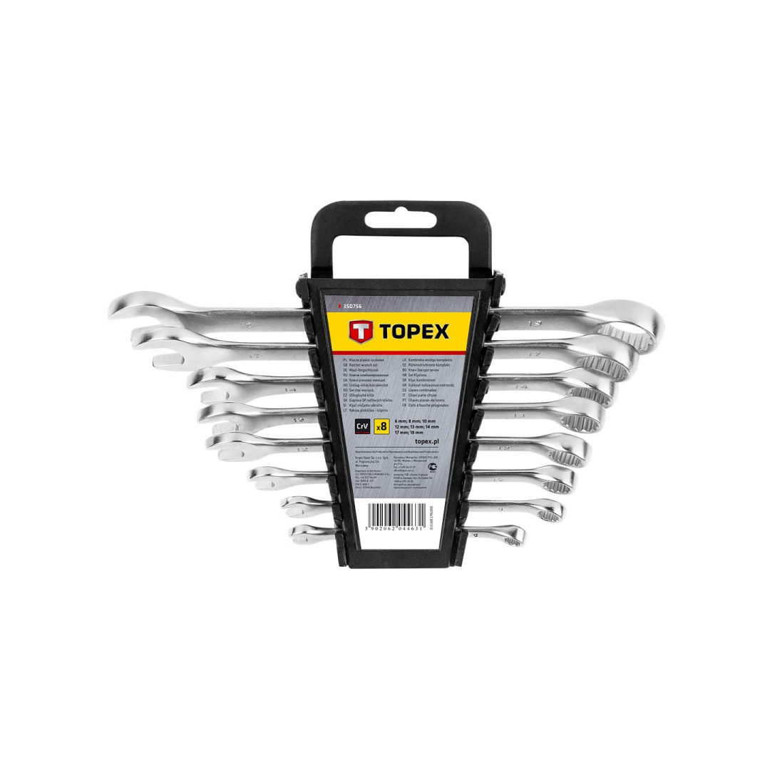 Raktas plokščias - kilpinis, komplekte 8 vnt.