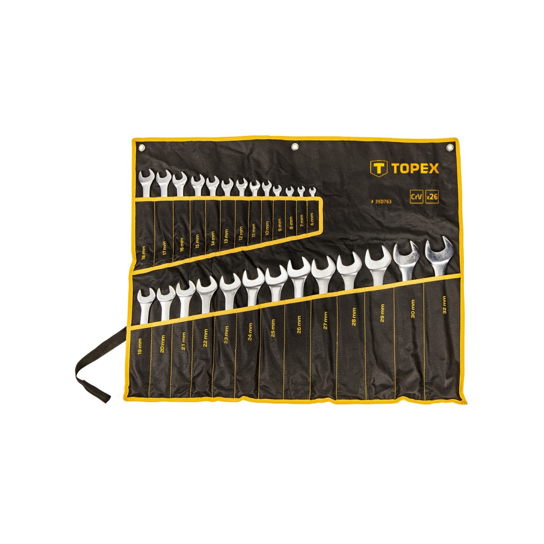 Raktas plokščias - kilpiniss 6-32 mm, set 26 vnt.