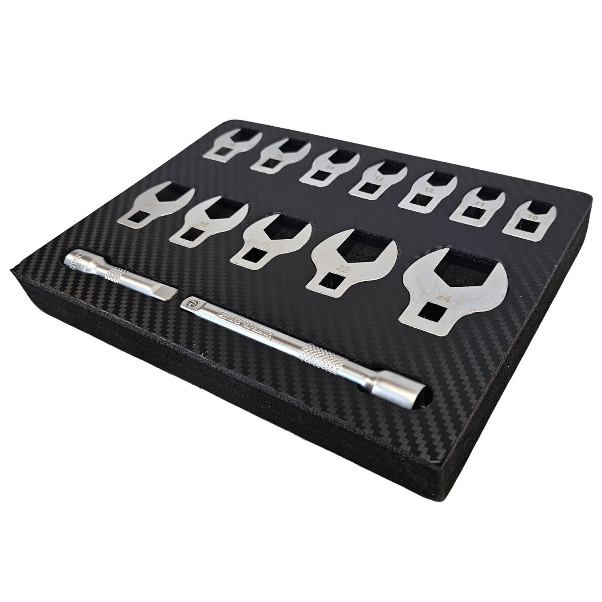 Raktai šoniniai dėkle 14vnt 3/8''10-24mm 1