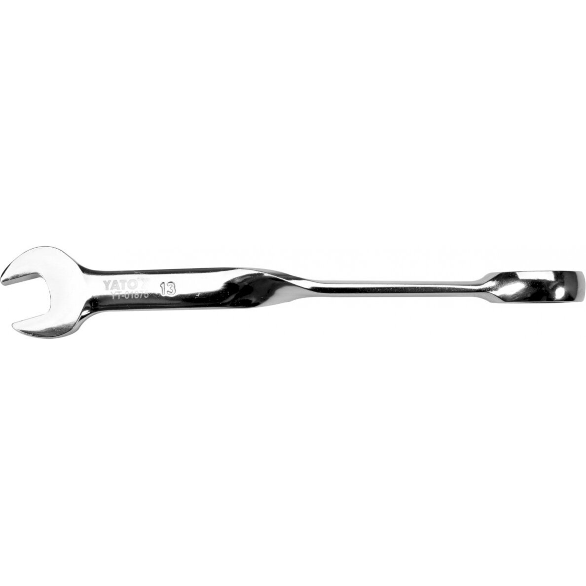 Raktas kombinuotas terkšlinis | perlenktas X | 13 mm (YT-01875) Raktas kombinuotas terkšlinis | perlenktas X | 13 mm (YT-01875)