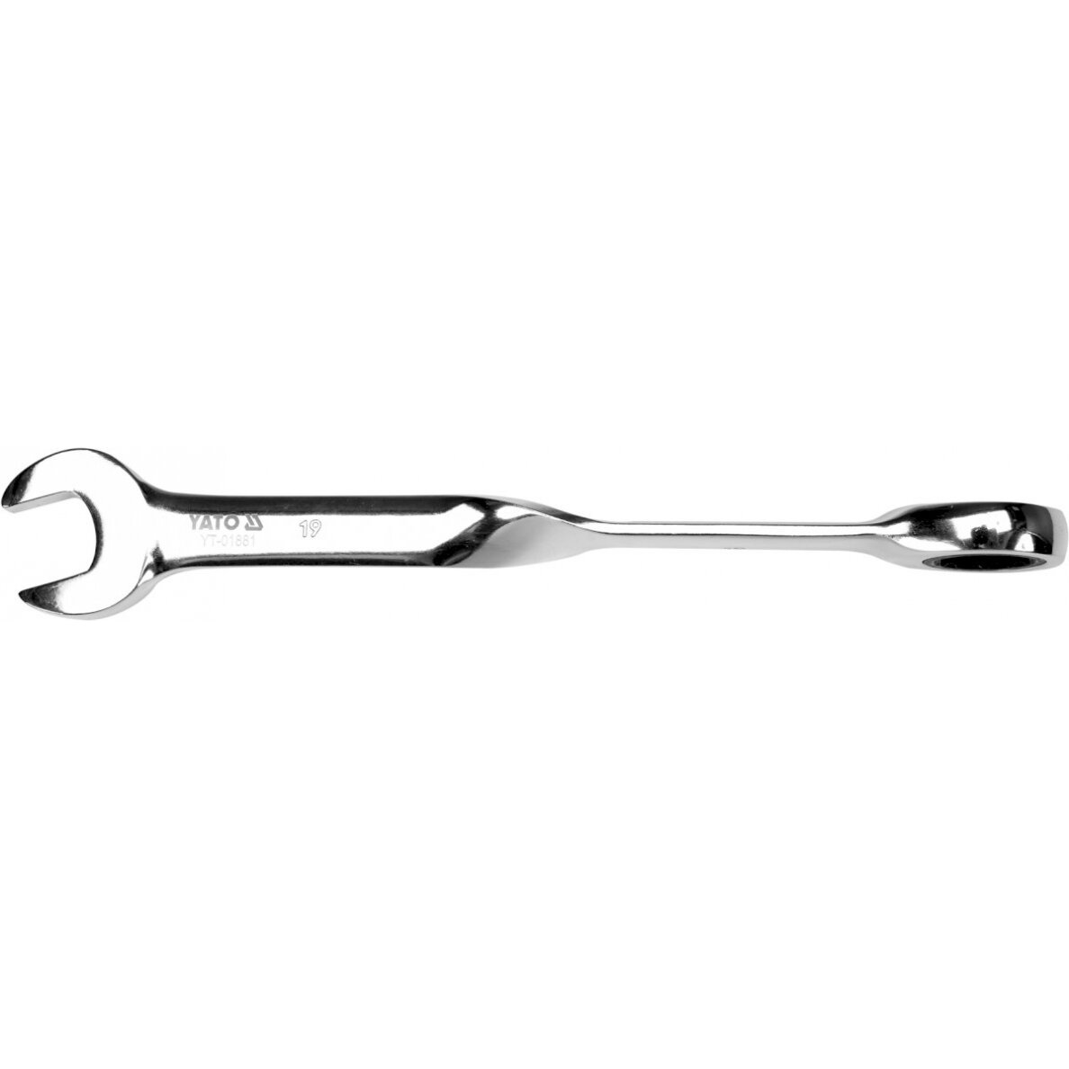 Raktas kombinuotas terkšlinis | perlenktas X | 19 mm (YT-01881) Raktas kombinuotas terkšlinis | perlenktas X | 19 mm (YT-01881)